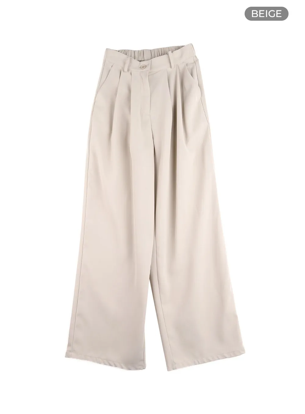 Solid Banding Wide Trousers OM412