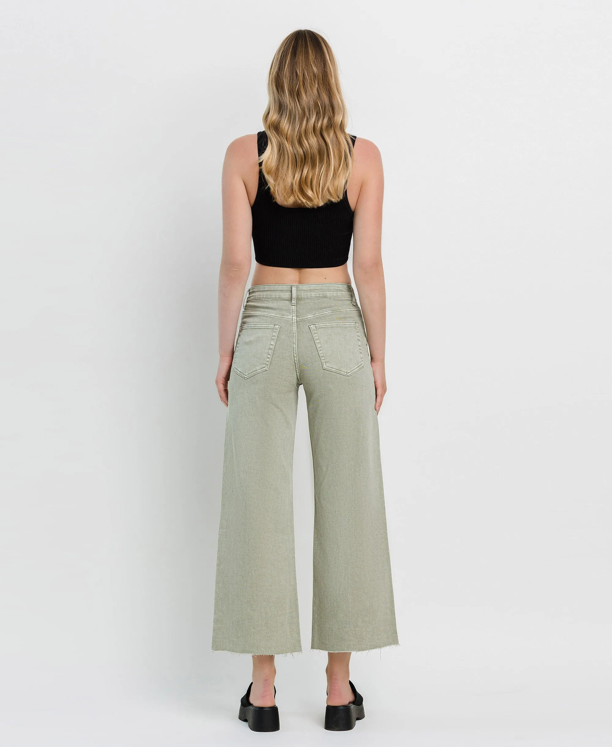 Swamp - High Rise Ankle Wide Leg Jeans