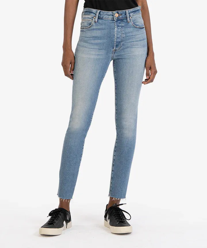 The Charlize High Rise Cigarette Jeans - Effortless Wash