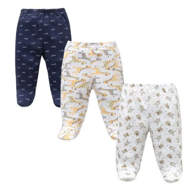 Three piece cotton baby pants