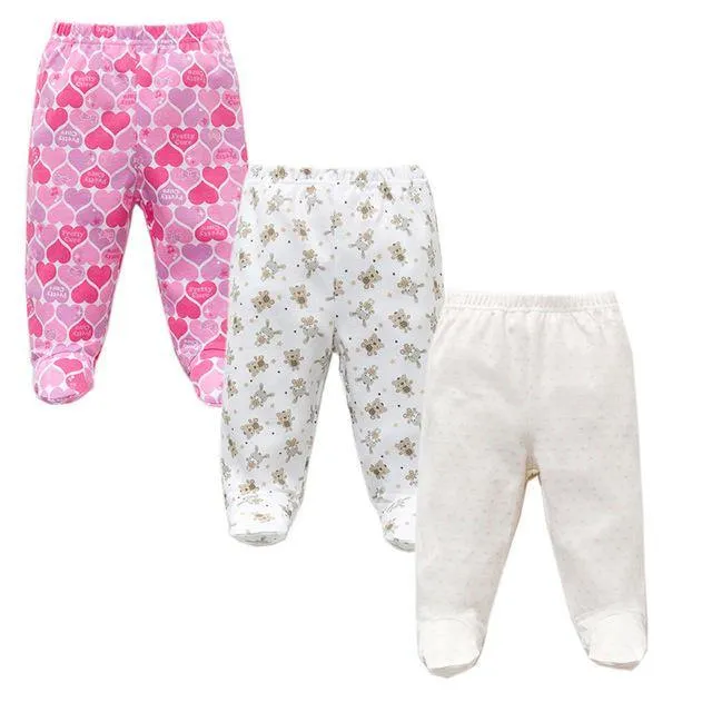 Three piece cotton baby pants