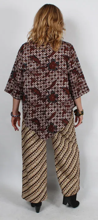 Tienda ho Authentic Batik Boho Pants Nothing-Matches Hippie Chic Resort Wear Med-5x 