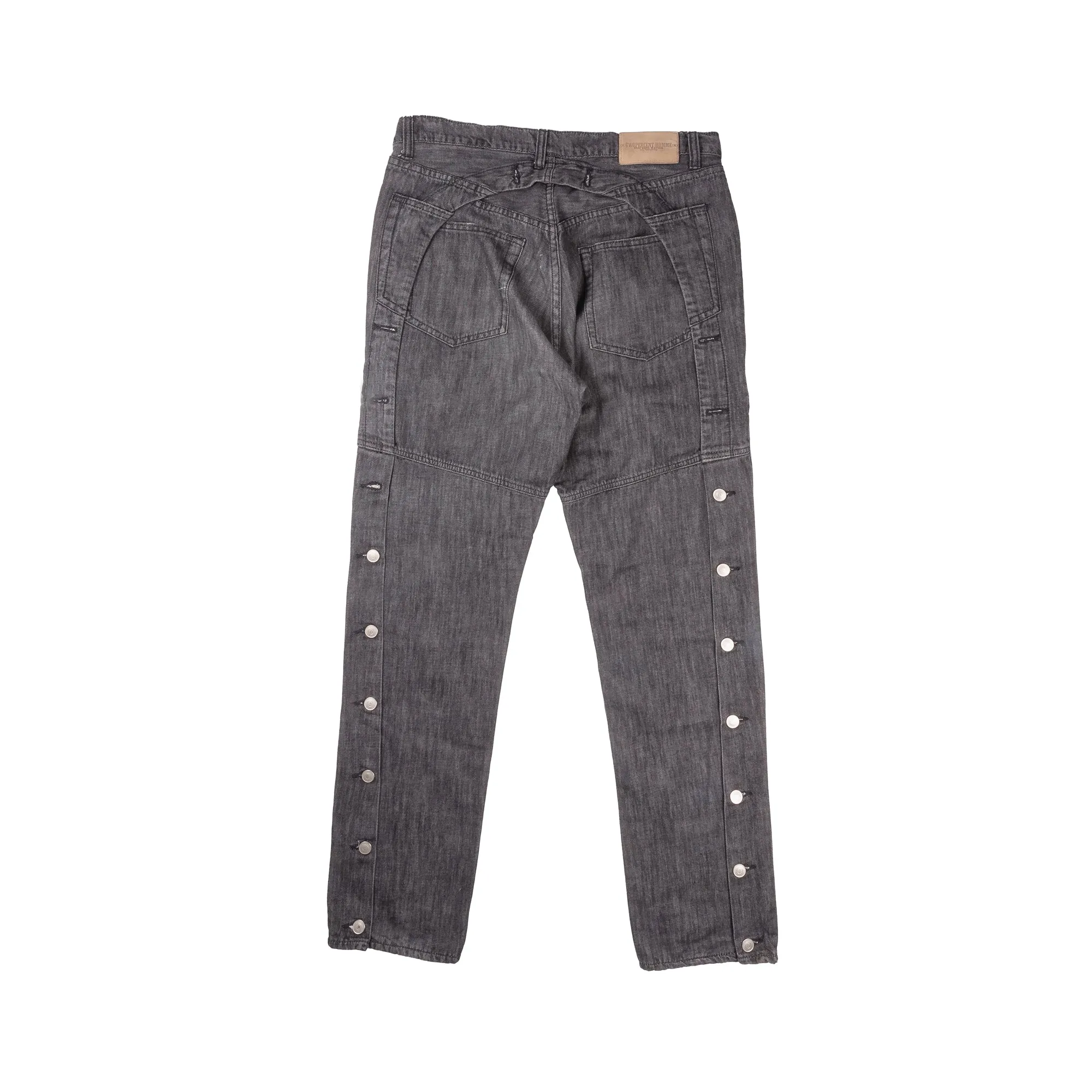 Two Percent Homme Side Snap Button Jeans