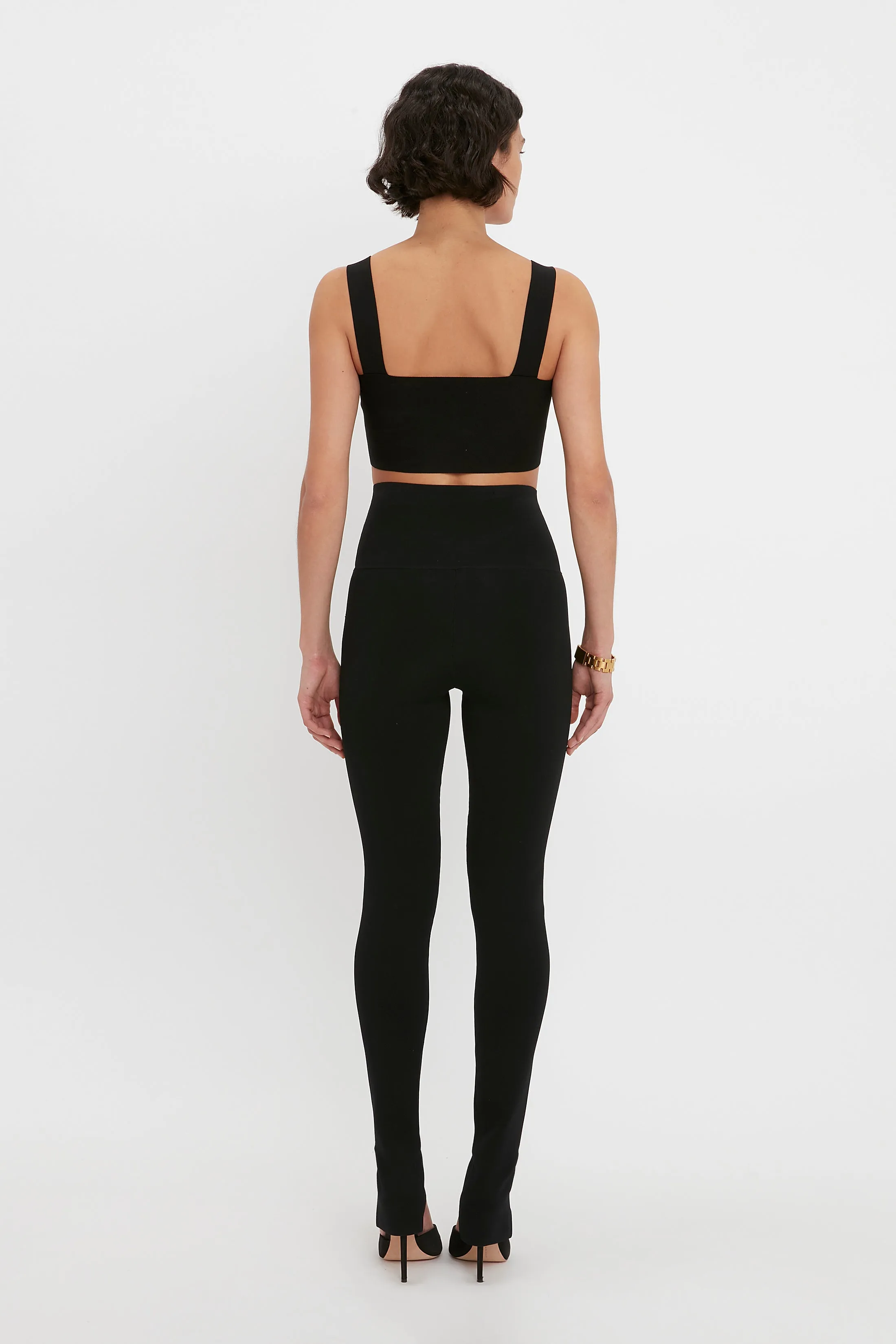 VB Body Split Front Leggings In Black