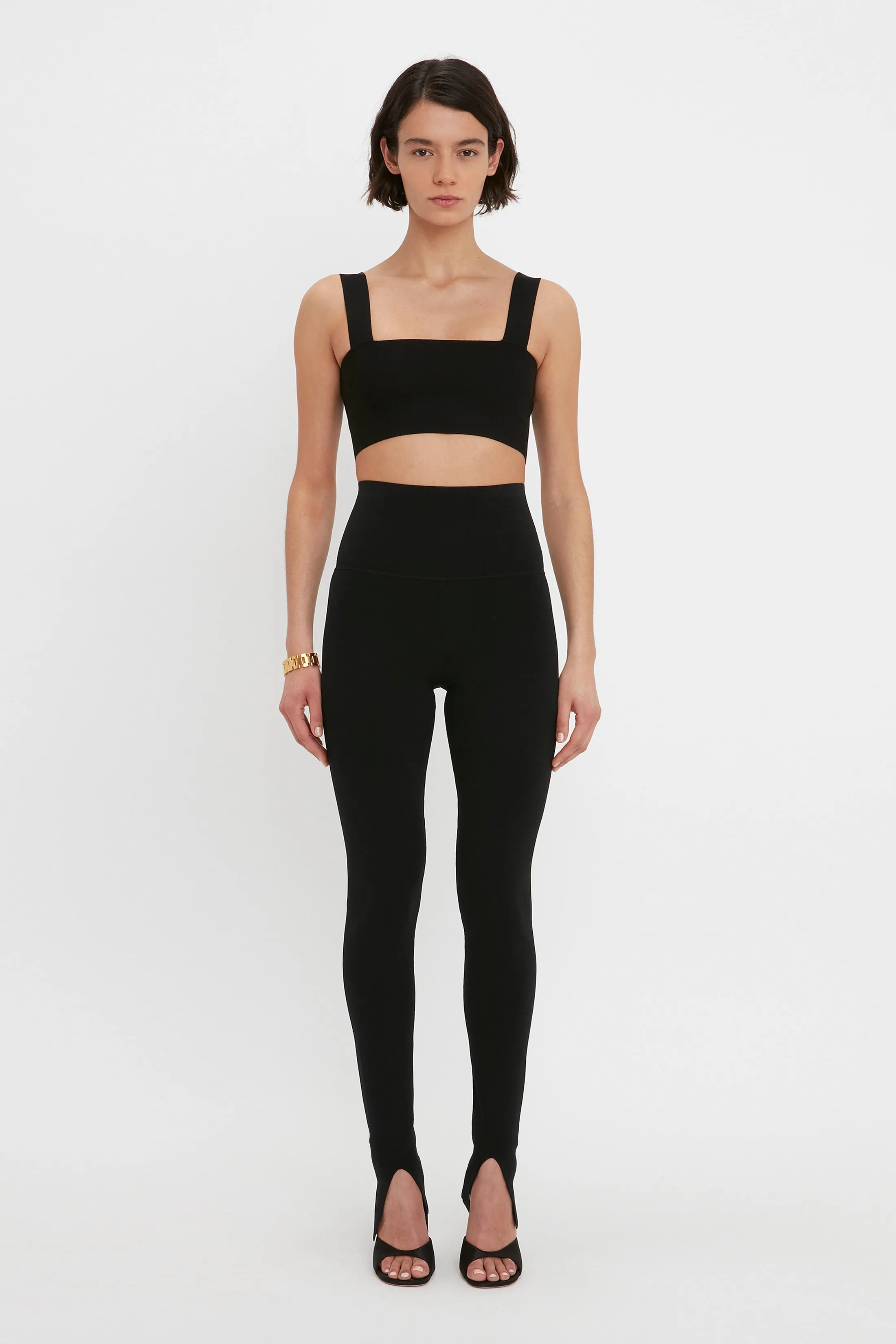 VB Body Split Front Leggings In Black