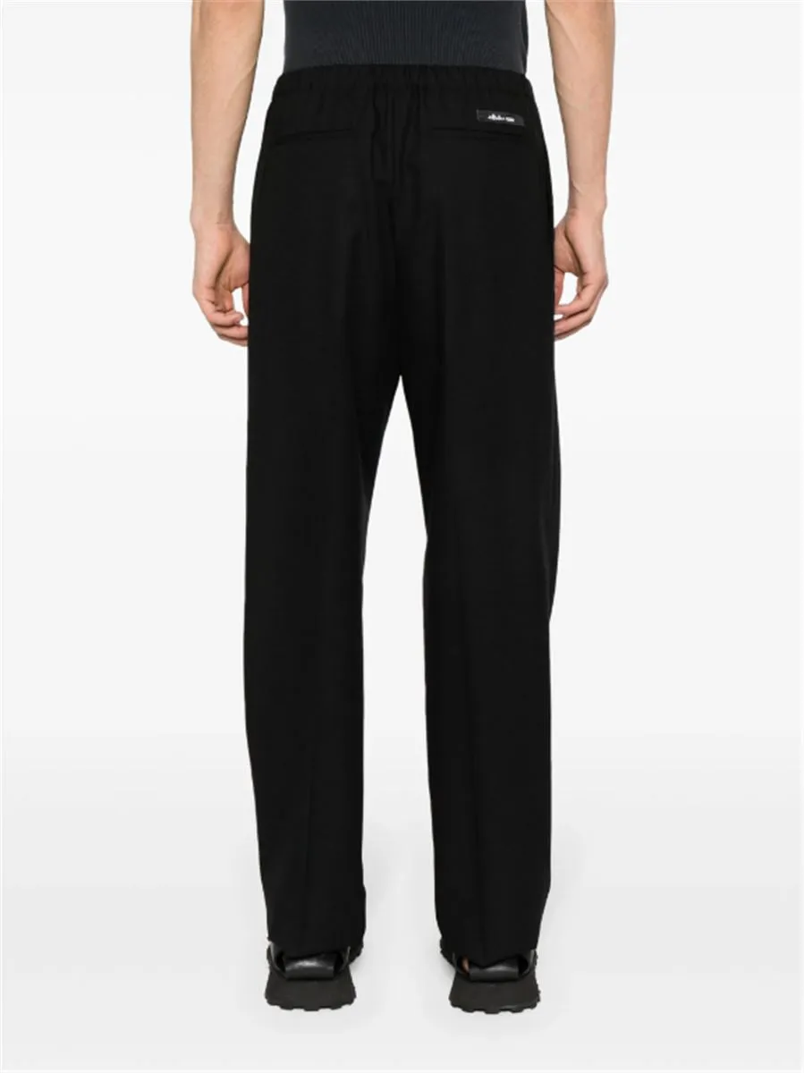 VIRGIN-WOOL TAPERED TROUSERS