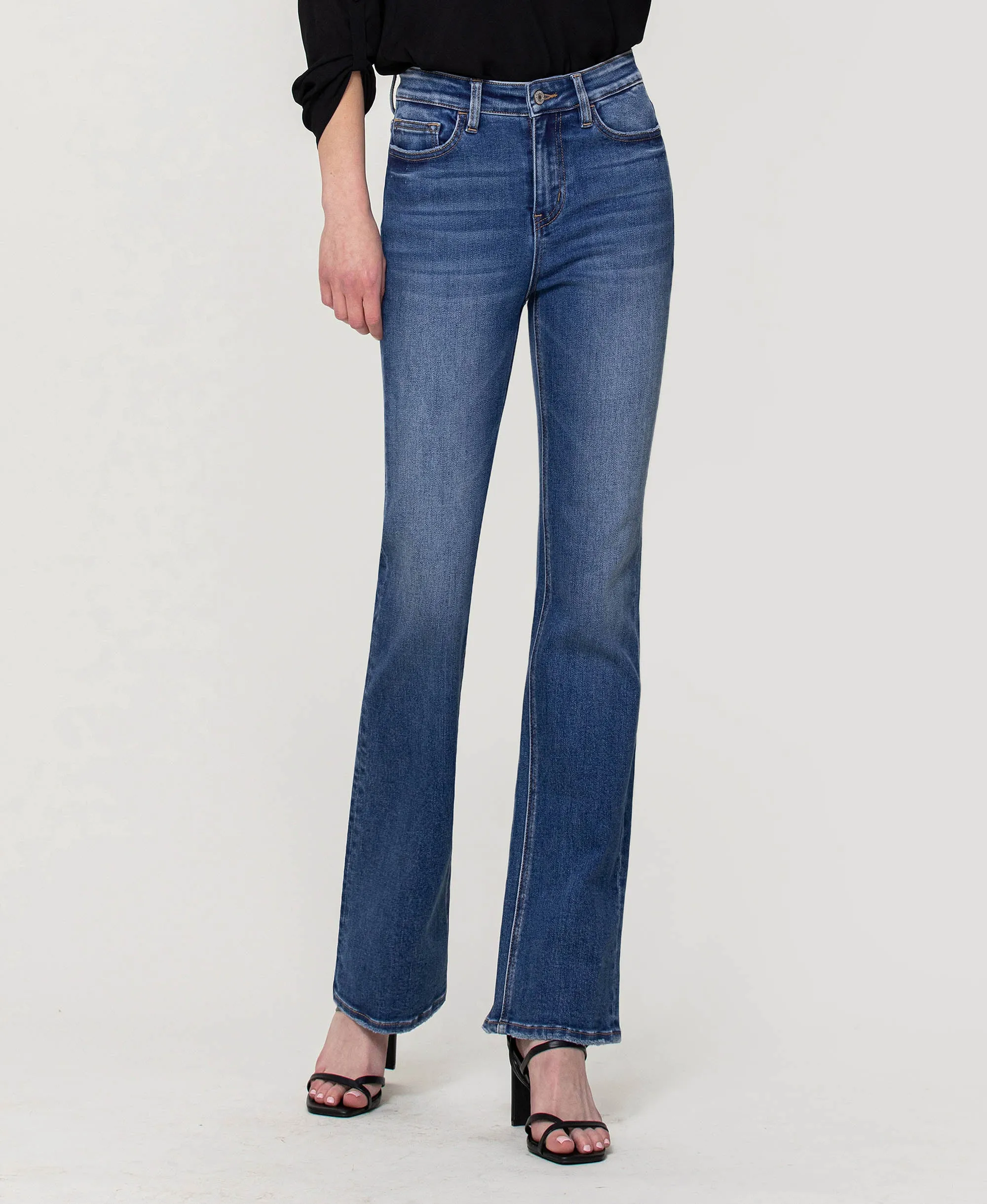 Walking on Sunshine - High Rise Slim Stretch Bootcut Jeans