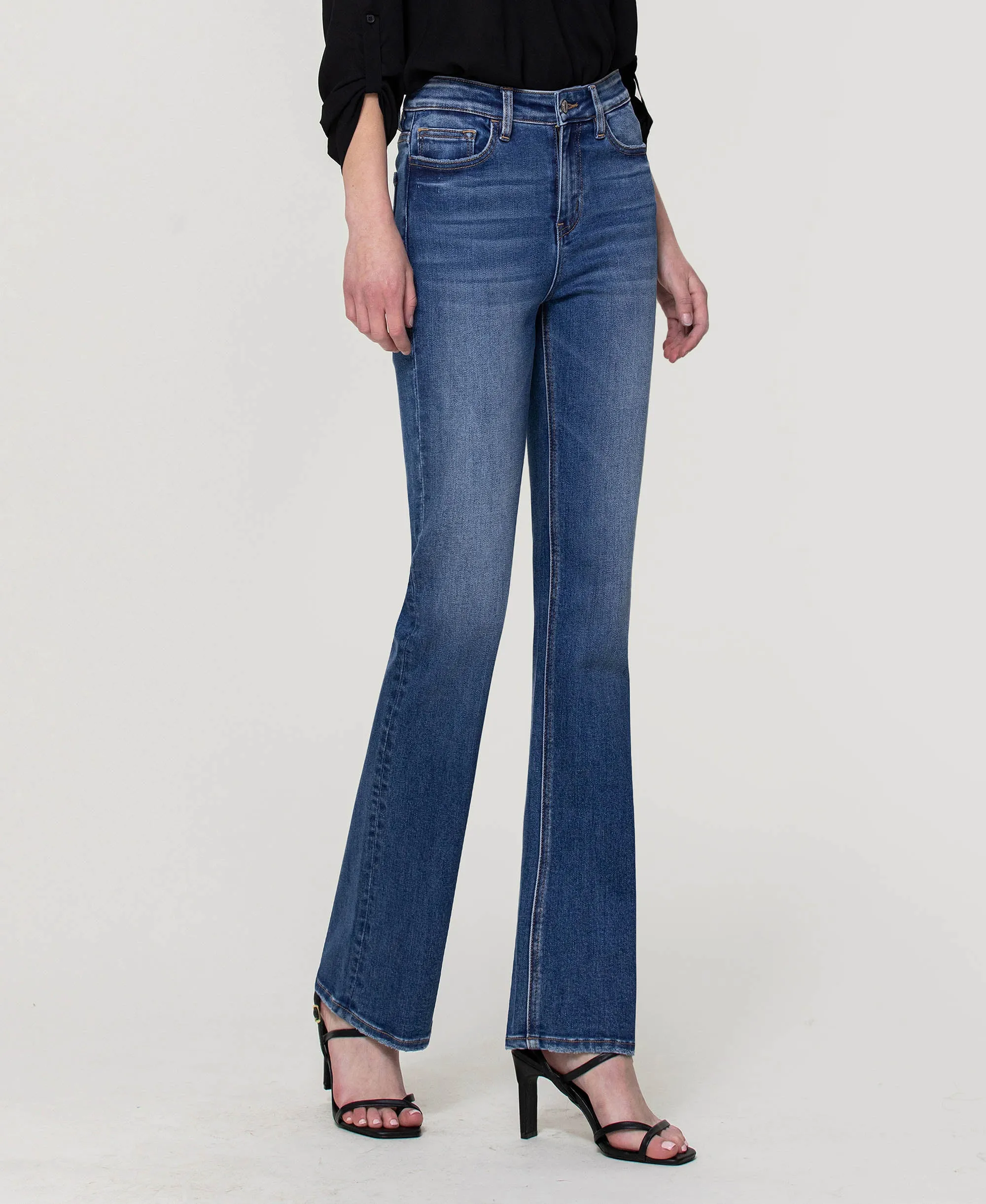 Walking on Sunshine - High Rise Slim Stretch Bootcut Jeans