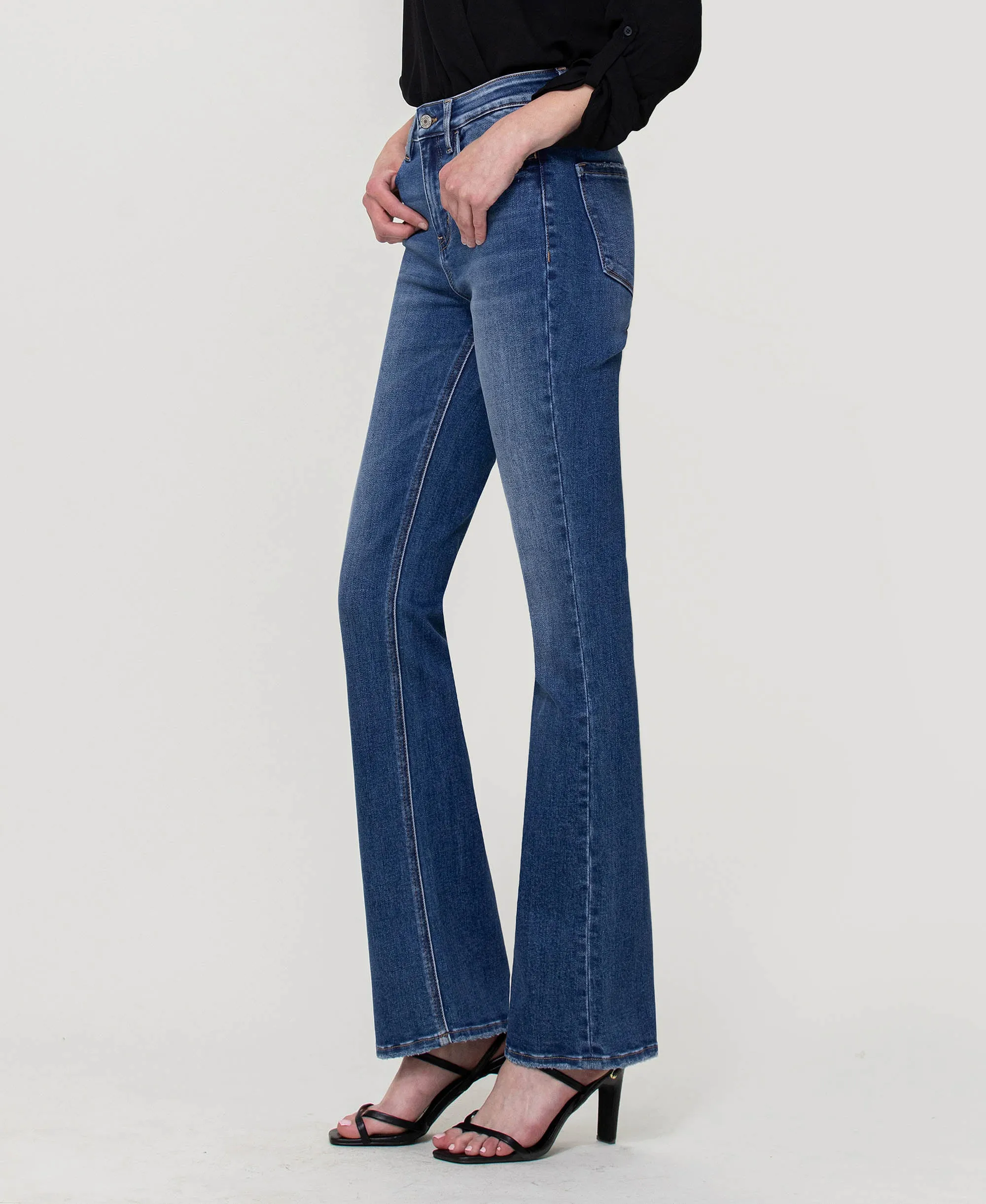 Walking on Sunshine - High Rise Slim Stretch Bootcut Jeans