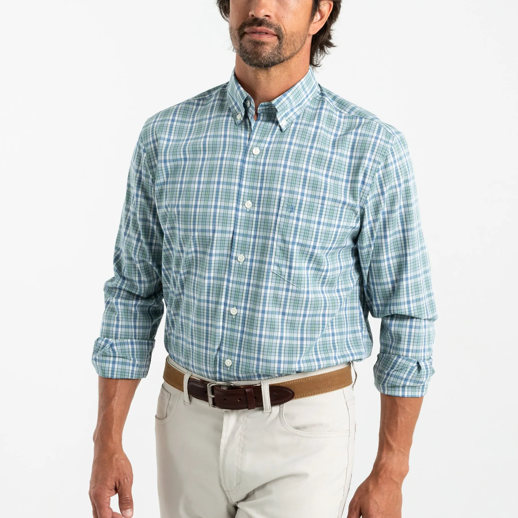 Wallace Plaid Performance Poplin Sport Shirt