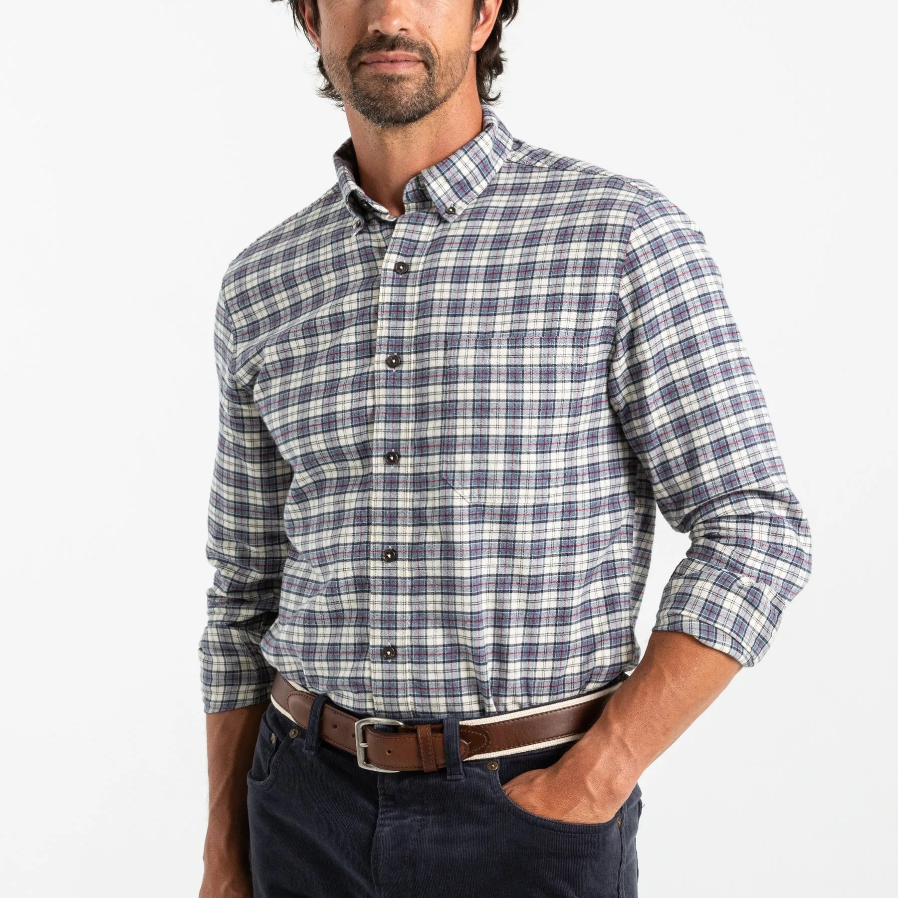 Werth Plaid Cotton Flannel Sport Shirt