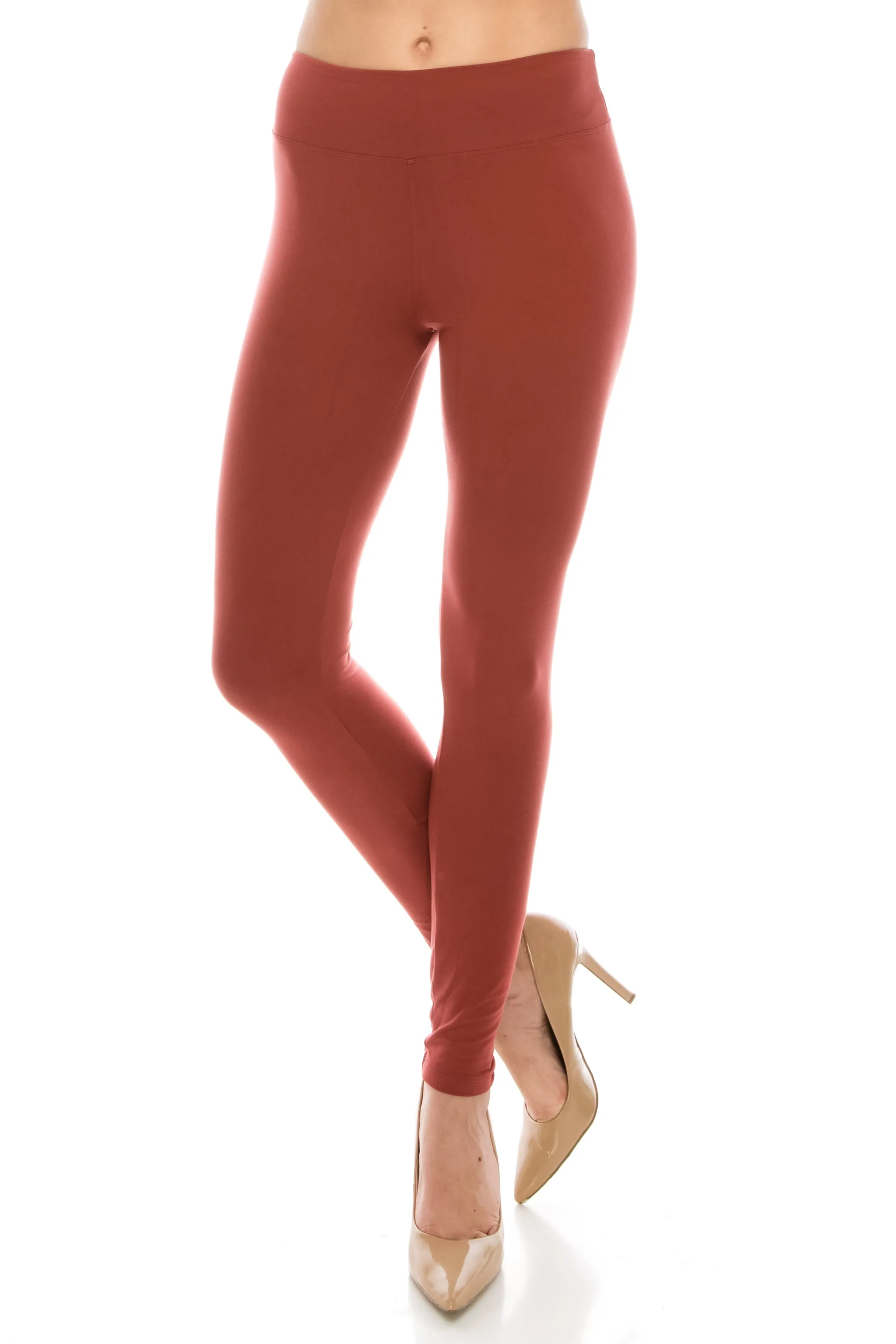 Women's High Waist Leggings - Premium Buttery Soft Yoga Leggings - Solid Colors