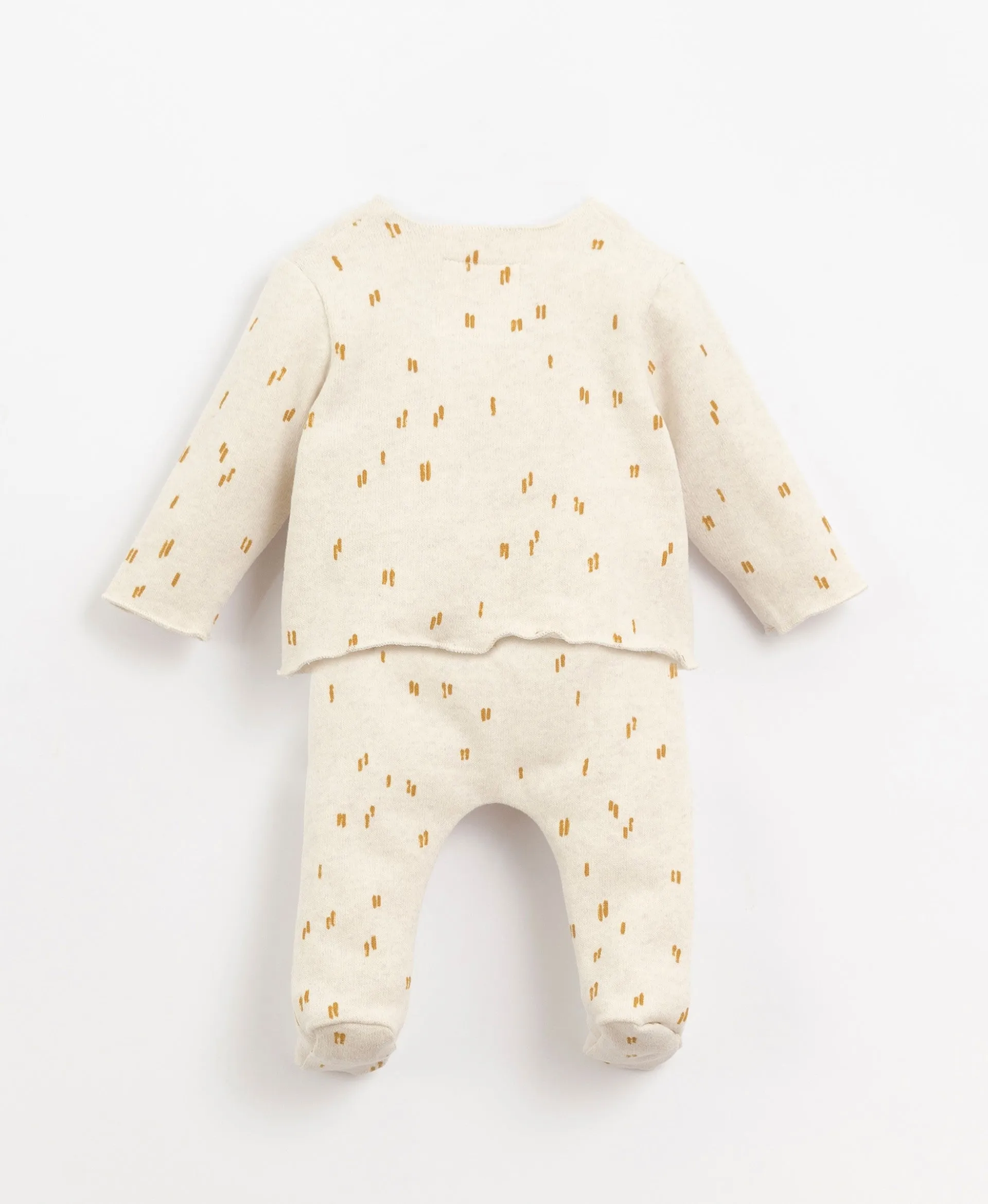 Yellow Speckle Matching Set with Feet