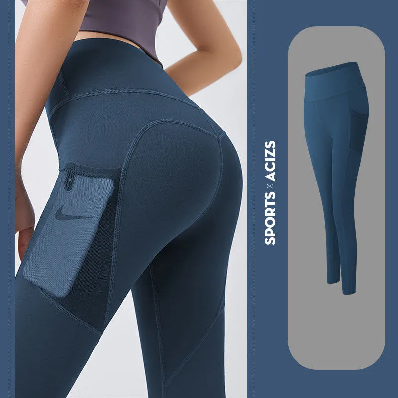 Yoga Pants Women With Pocket Leggings Sport Girl Gym Leggings Tummy Control Jogging Tights Female Fitness Pants