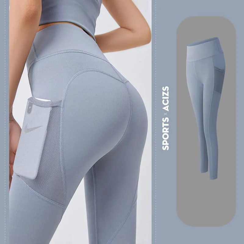 Yoga Pants Women With Pocket Leggings Sport Girl Gym Leggings Tummy Control Jogging Tights Female Fitness Pants