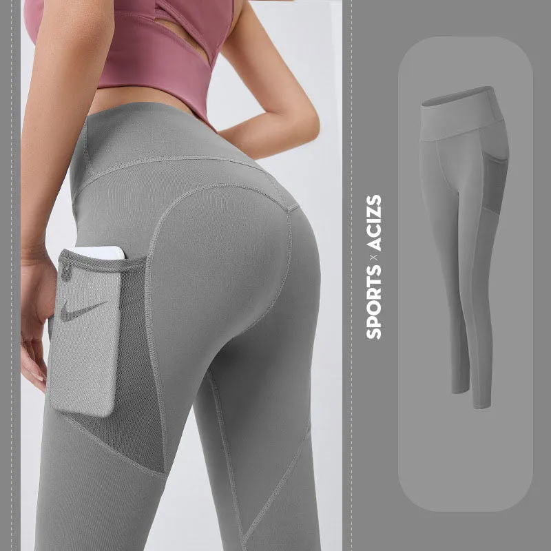 Yoga Pants Women With Pocket Leggings Sport Girl Gym Leggings Tummy Control Jogging Tights Female Fitness Pants